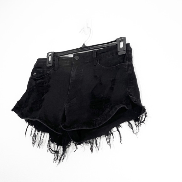 Kancan Jean Shorts Womens 28 Distressed Fray Summer Preppy Beachy Coconut Girl - Picture 2 of 6